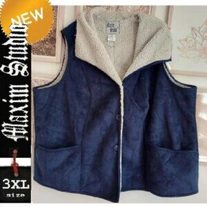 🆕 ⭐️3/$30-NWT blue sherpa and faux suede, 3xl